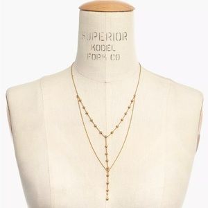 Madewell Sphere Layered Gold Lariat Necklace